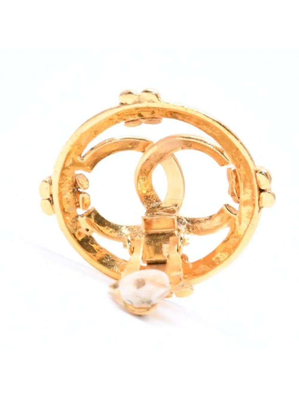 Chanel Earrings CC Logo 93 Gold